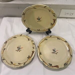 VIETRI ETRUSCA 8 1/2 SALAD BREAD CHARGER PLATE POTTERY ITALIAN Set of 3